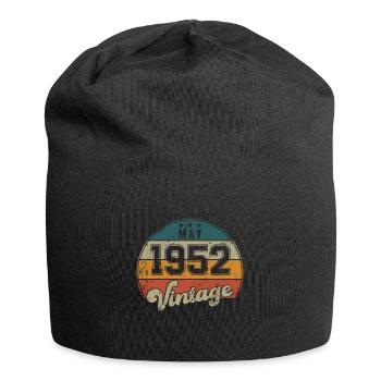 Vintage Geburtstag - Mai 1952 - Geschenkidee - Jersey-Beanie - Schwarz - Vorne