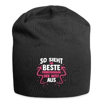 Stiefmutter Stiefmama Bonusmama - Jersey-Beanie - Schwarz - Vorne