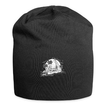 Catamaran-Boot Segelboot Segeln Segler - Jersey-Beanie - Schwarz - Vorne