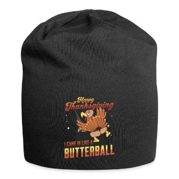 Happy Thanksgiving - I Came In Like A Butterball - Jersey-Beanie - Schwarz - Vorne