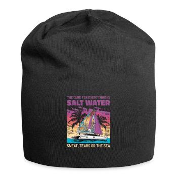 Catamaran-Boot Segelboot Segeln Segler - Jersey-Beanie - Schwarz - Vorne