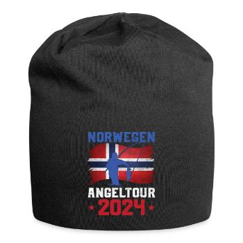 Angeln Norwegen 2024 Angeltour - Jersey-Beanie - Schwarz - Vorne