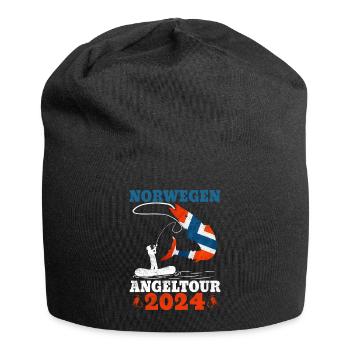 Angeln in Norwegen Angeltour Norwegen 2024 - Jersey-Beanie - Schwarz - Vorne