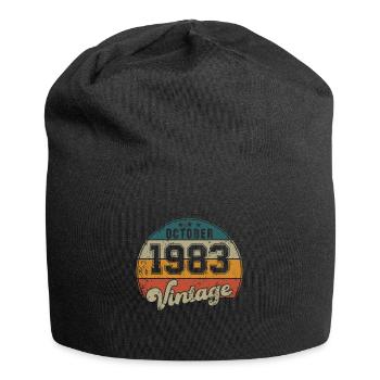 Vintage Geburtstag - Oktober 1983 - Geschenkidee - Jersey-Beanie - Schwarz - Vorne