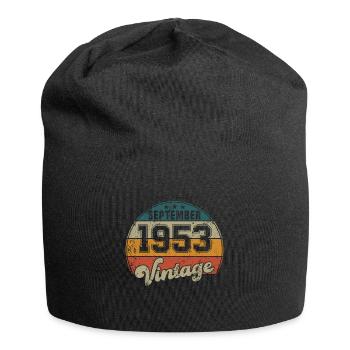 Vintage Geburtstag - September 1953 - Geschenkidee - Jersey-Beanie - Schwarz - Vorne