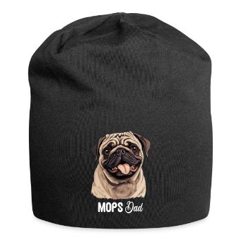 Mops - Jersey-Beanie - Schwarz - Vorne
