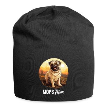 Mops - Jersey-Beanie - Schwarz - Vorne
