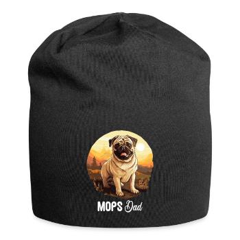 Mops - Jersey-Beanie - Schwarz - Vorne