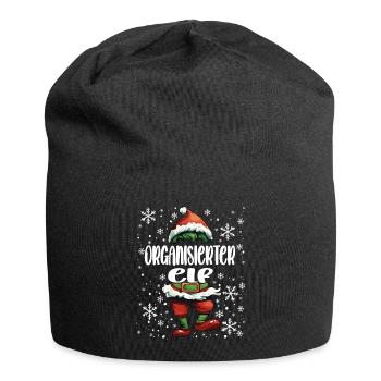 Weihnachtsoutfit Organisierter Elf - Jersey-Beanie - Schwarz - Vorne