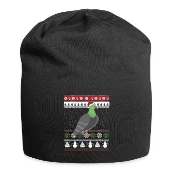 Ugly Christmas Taube - Jersey-Beanie - Schwarz - Vorne