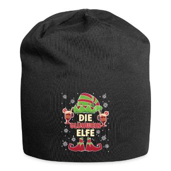 Glühwein Elfe Santa Weihnachtsmarkt - Jersey-Beanie - Schwarz - Vorne
