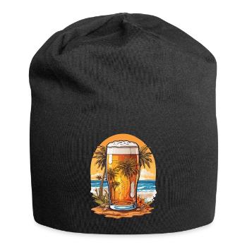 Tropisches Bier Paradies für Bierliebhaber - Jersey-Beanie - Schwarz - Vorne