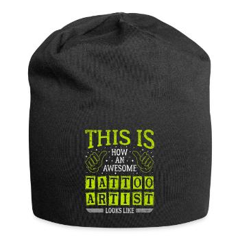 Lustiger Spruch Awesome Tattoo Artist - Jersey-Beanie - Schwarz - Vorne