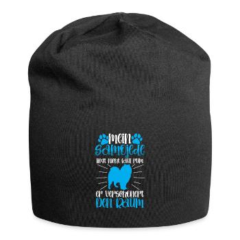 Samojede verschönert den Raum Samojedenspitz - Jersey-Beanie - Schwarz - Vorne