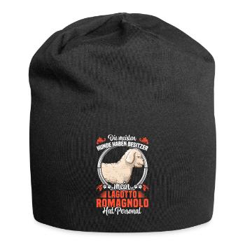 Lagotto Romagnolo hat Personal Trüffelhund - Jersey-Beanie - Schwarz - Vorne