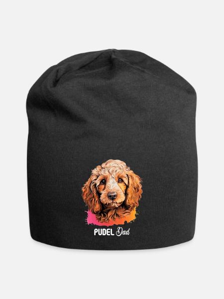 Pudel - Jersey-Beanie - Schwarz