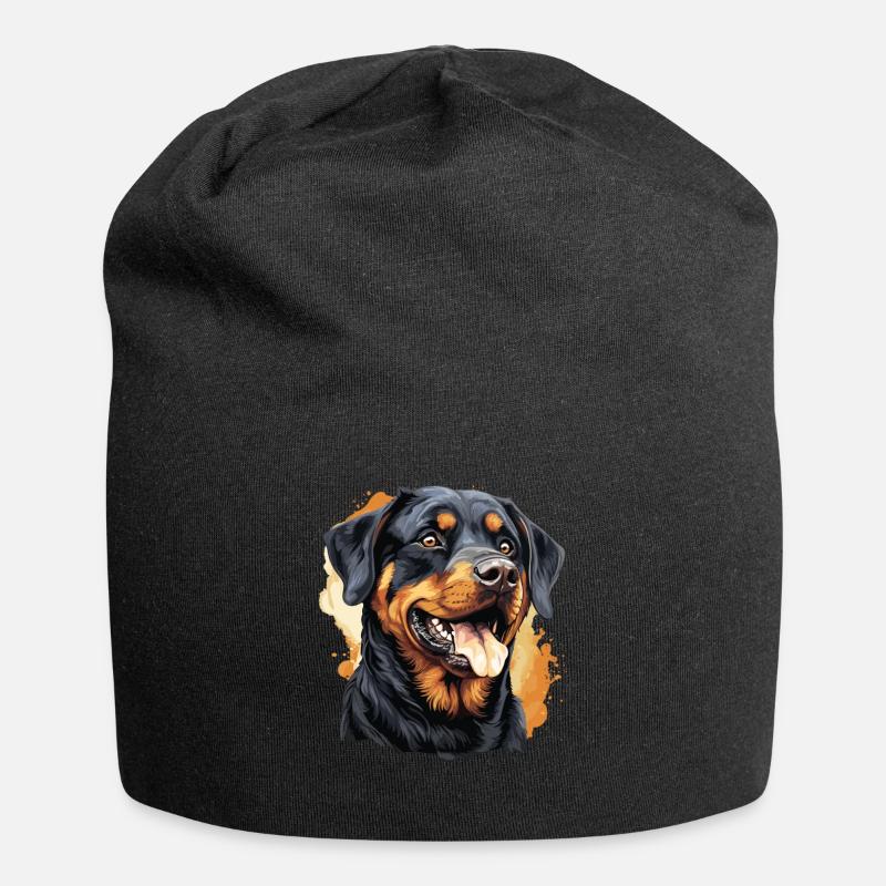 Rottweiler - Jersey-Beanie - Schwarz