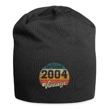 Vintage Geburtstag - September 2004 - Geschenkidee - Jersey-Beanie - Schwarz - Vorne