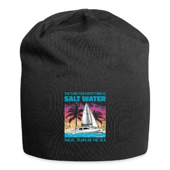Sailor Voilier Voilier Voilier Yacht à voile - Bonnet en jersey - noir - Devant