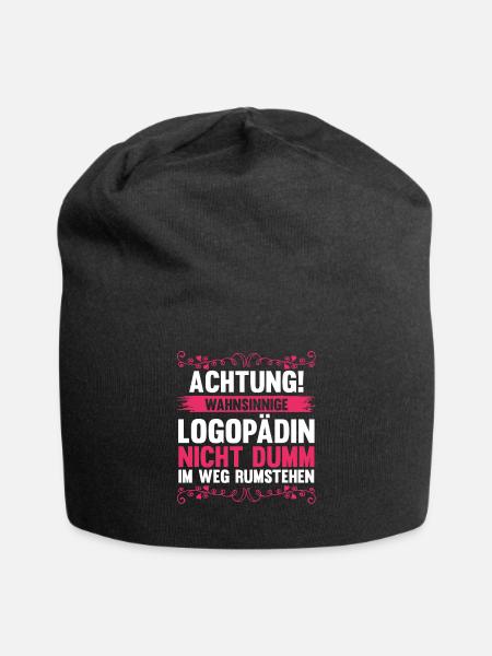 Logopädie Logopädin - Jersey-Beanie - Schwarz