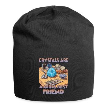 GemStoneCrafts Cadeau de cristaux enchantés - Bonnet en jersey - noir - Devant