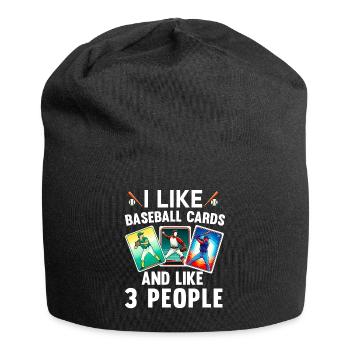 Baseball-Kartensammler Lustiges Sammeln Baseball - Jersey-Beanie - Schwarz - Vorne