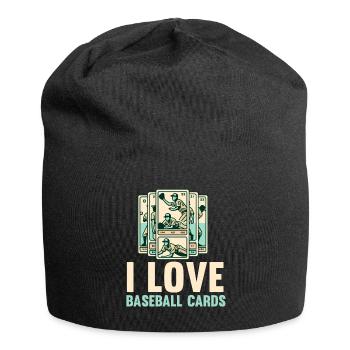 Baseball-Kartensammler Lustiges Sammeln Baseball - Jersey-Beanie - Schwarz - Vorne