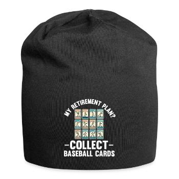 Baseball-Kartensammler Lustiges Sammeln Baseball - Jersey-Beanie - Schwarz - Vorne