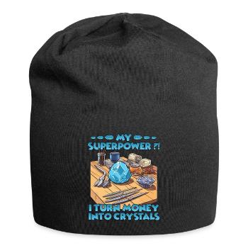 Motif pour les cultivateurs de cristaux et les - Bonnet en jersey - noir - Devant