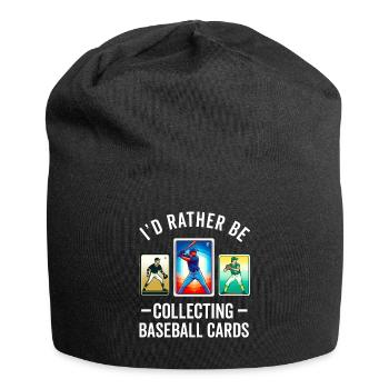 Baseball-Kartensammler Lustiges Sammeln Baseball - Jersey-Beanie - Schwarz - Vorne