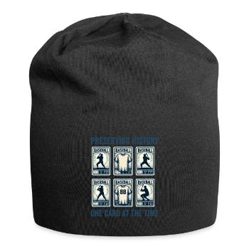 Baseball-Kartensammler Lustiges Sammeln Baseball - Jersey-Beanie - Schwarz - Vorne