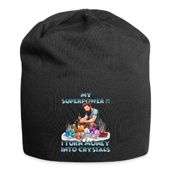 Cadeau Sparkling Creations cultivateur de cristal - Bonnet en jersey - noir - Devant