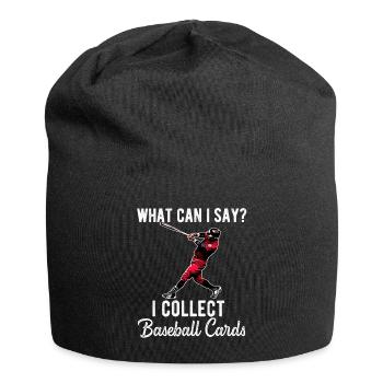Baseball-Kartensammler Lustiges Sammeln Baseball - Jersey-Beanie - Schwarz - Vorne