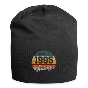 Vintage Geburtstag - Oktober 1995 - Geschenkidee - Jersey-Beanie - Schwarz - Vorne