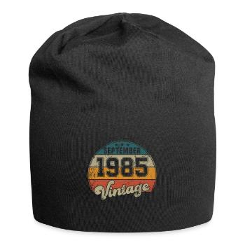Vintage Geburtstag - September 1985 - Geschenkidee - Jersey-Beanie - Schwarz - Vorne