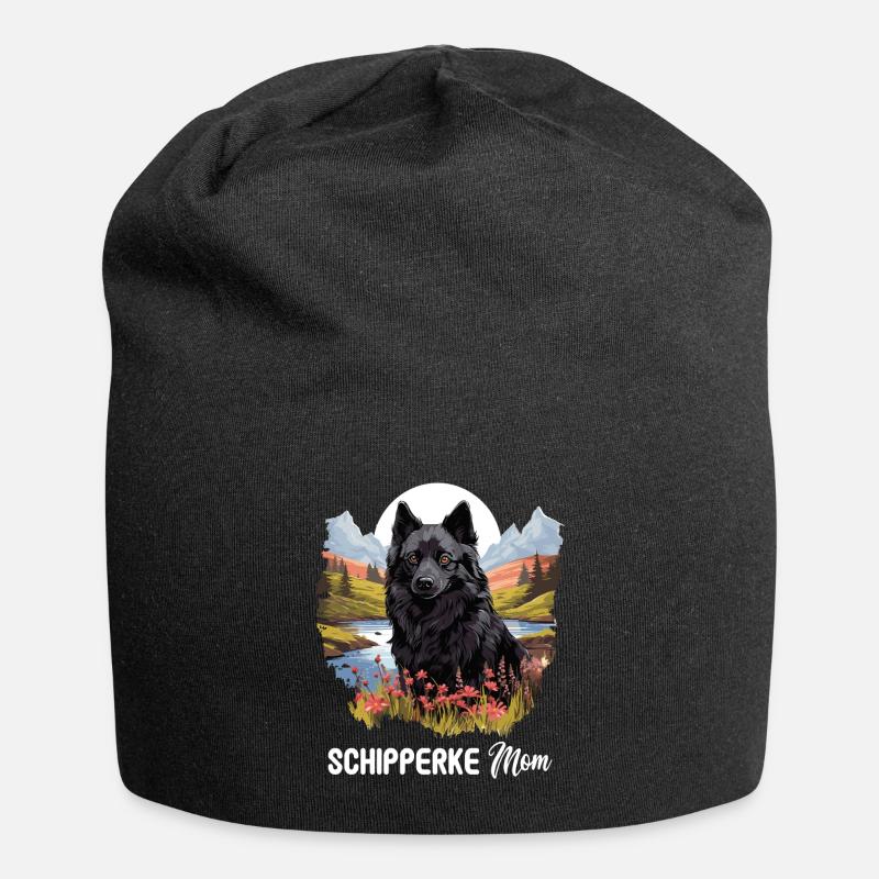 Schipperke - Bonnet en jersey - noir