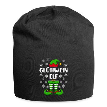 Glühwein Elfe Weihnachtsmarkt Glühweinstand - Jersey-Beanie - Schwarz - Vorne