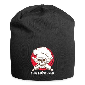 Teig Flüsterer Backliebhaber Backen Konditor - Jersey-Beanie - Schwarz - Vorne
