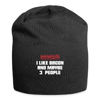Bacon Food Pork Bacon - Jersey Beanie - black - Front