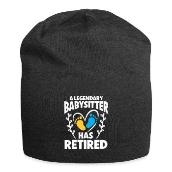 Nanny Daycare Babysitter - Jersey Beanie - charcoal grey - Front