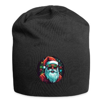 Lustiger Weihnachtsmann zu Weihnachten - Jersey-Beanie - Schwarz - Vorne