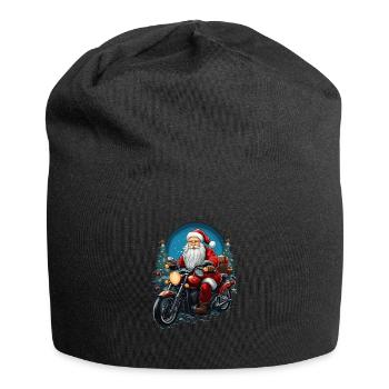 Lustiger Weihnachtsmann zu Weihnachten - Jersey-Beanie - Schwarz - Vorne