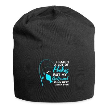 Fisherman Fishing Catcher, Fisherman's Fishing Rod, - Jersey Beanie - black - Front