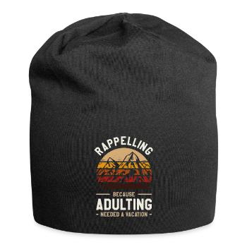 Rappelling Because Adulting Needed A Vacation - Jersey Beanie - black - Front