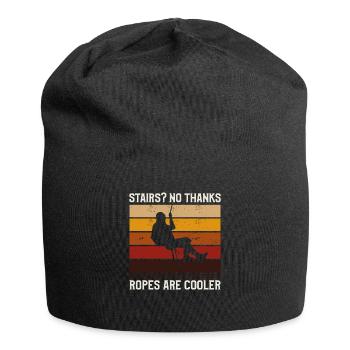 Stairs No Thanks Ropes Are Cooler Rappelling - Jersey Beanie - black - Front