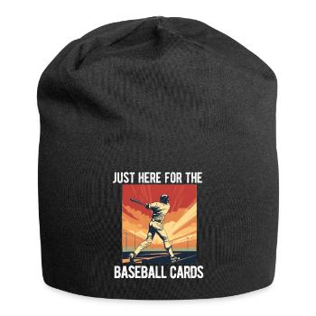 Baseball Card Collector Funny Collecting Baseball - Jersey Beanie - black - Front