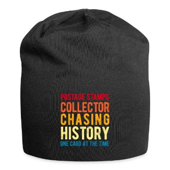 Briefmarkensammler Briefmarken Philatelisten Männer - Jersey-Beanie - Schwarz - Vorne