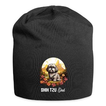 Shih Tzu - Jersey-Beanie - Schwarz - Vorne