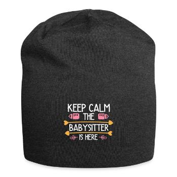 Nanny Daycare Babysitter - Jersey Beanie - charcoal grey - Front