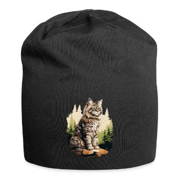 Norwegian Forest Cat - Jersey-Beanie - Schwarz - Vorne
